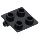 LEGO kocka csuklós elem lapos teteje (zsanér) 2×2, fekete (6134)